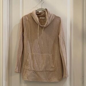 Cozy Light Tan Cowl Neck Sweater